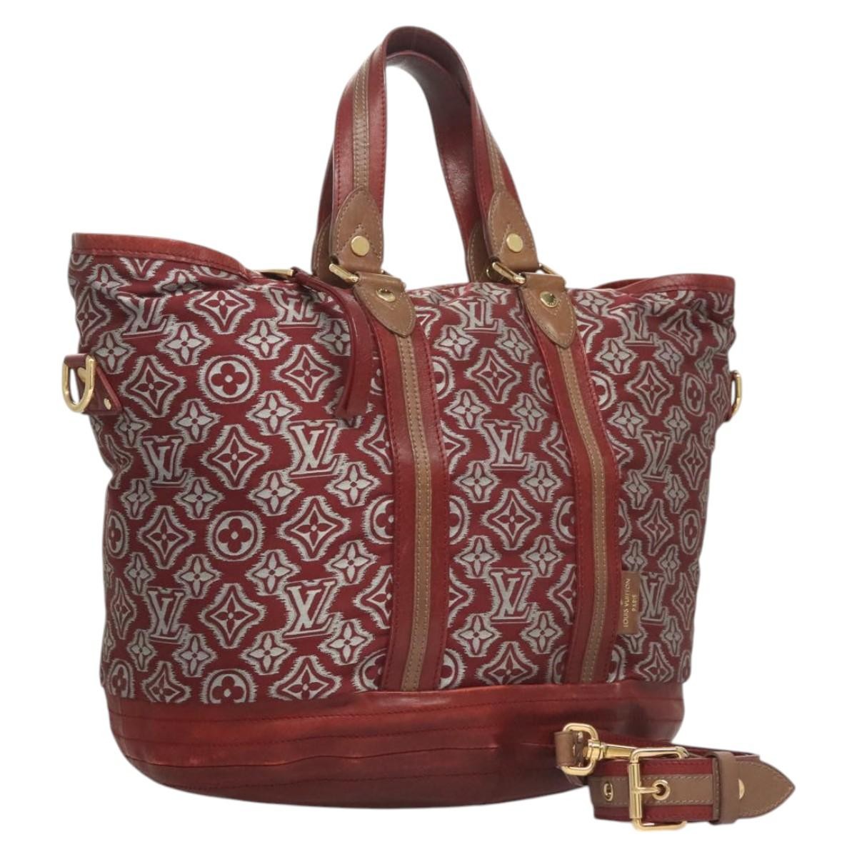 Louis Vuitton Aviator Handbag Limited Edition Monogram Jacquard Burgundy Canvas Handbag (Pre-Owned)