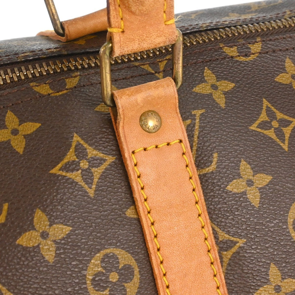 Louis Vuitton Keepall Bag Monogram Canvas Brown Canvas Travel Bag Bag (Pre-Owned)