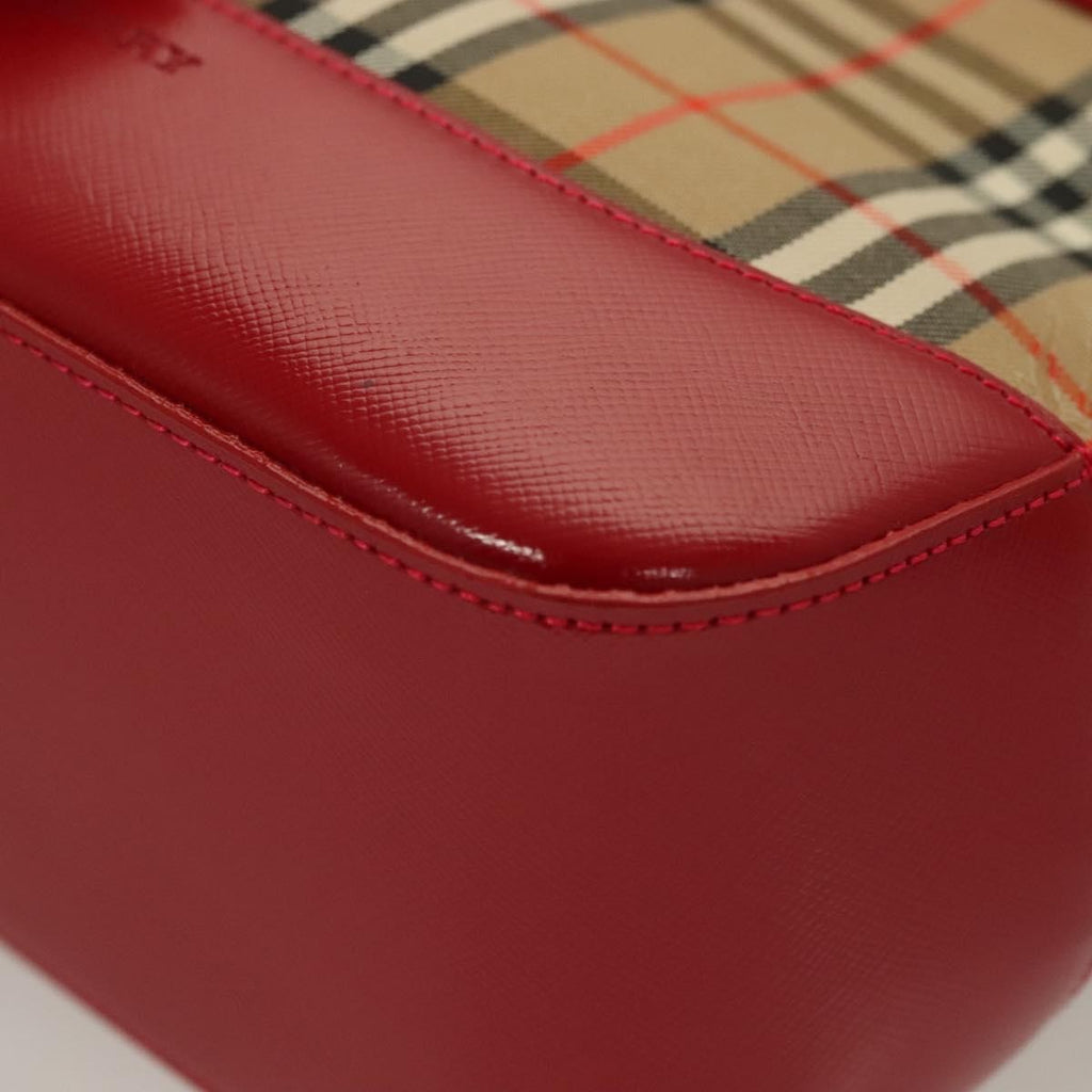 Burberry Nova Check Handbag Nova Check Canvas And Leather Beige Canvas Handbag (Pre-Owned)