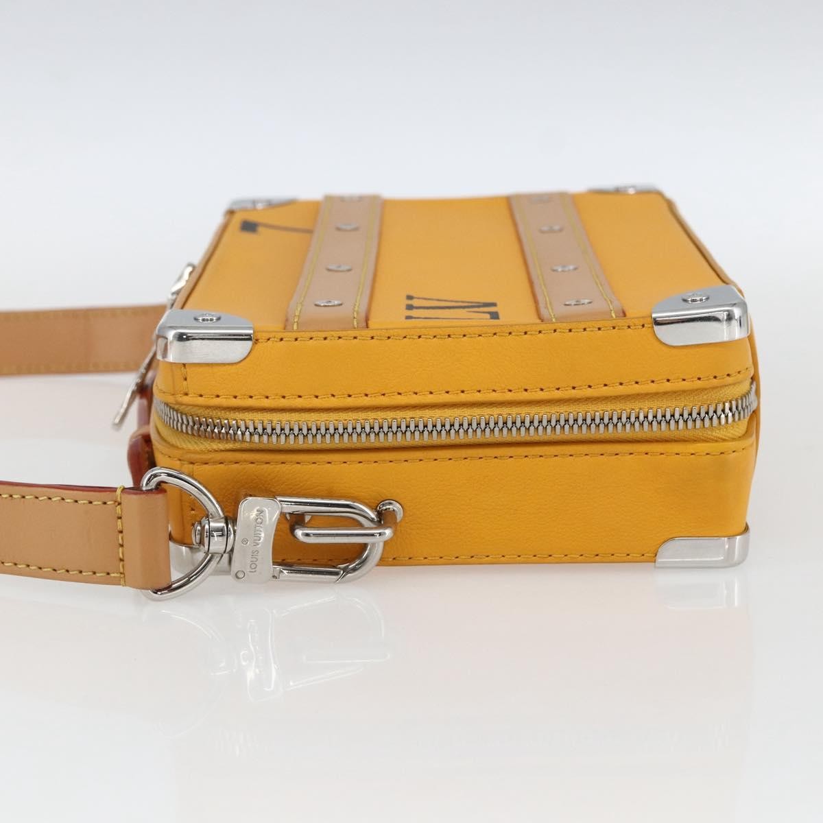 Louis Vuitton Handle Soft Trunk Bag Monogram Taurillon Leather Yellow Leather Clutche & Pouche Bag (Pre-Owned)