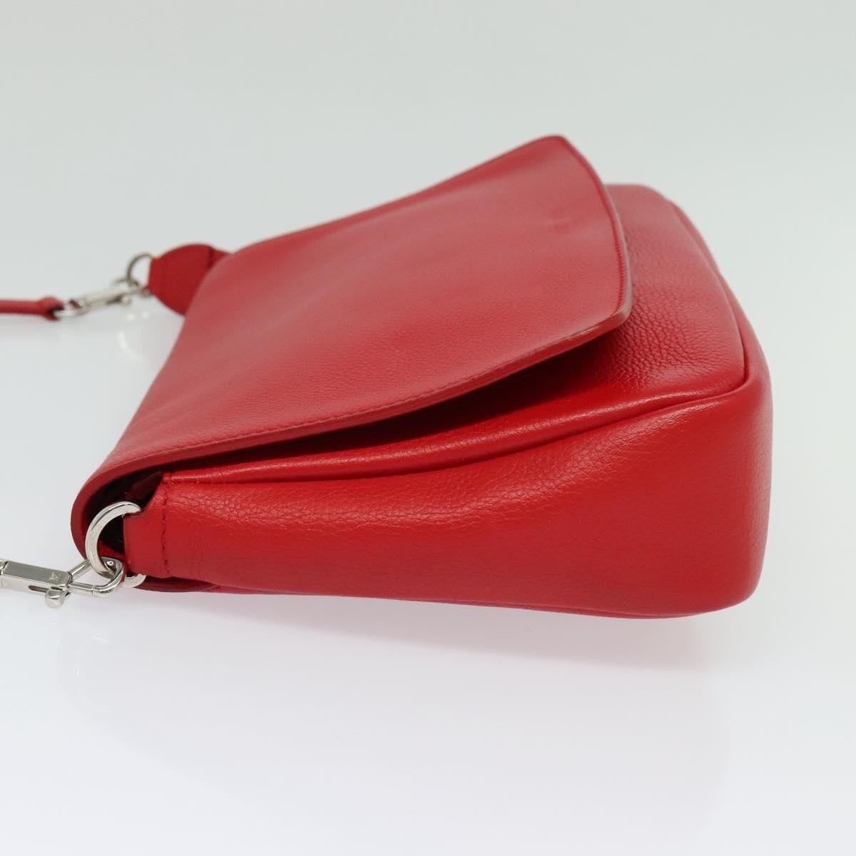 Louis Vuitton Essential Cuir Boheme Handbag Leather Red Leather Shoulder Bag Bag (Pre-Owned)