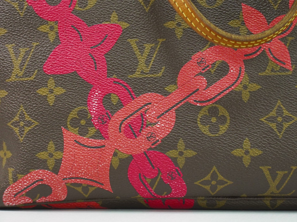 Louis Vuitton Neverfull Nm Tote Limited Edition Bay Monogram Canvas Brown Canvas Tote Bag Bag (Pre-Owned)