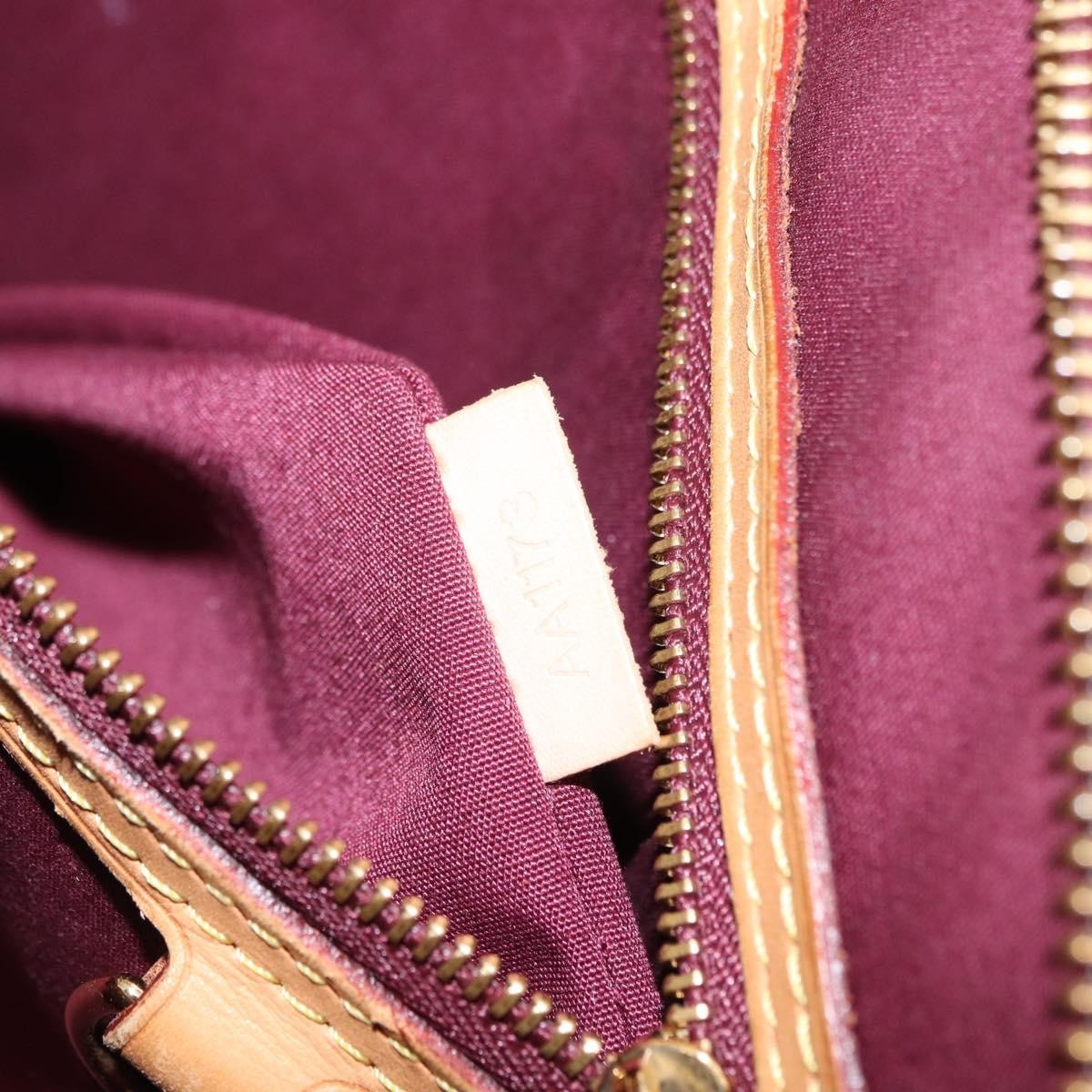 Louis Vuitton Brea Handbag Monogram Vernis Burgundy Patent_Leather Handbag (Pre-Owned)