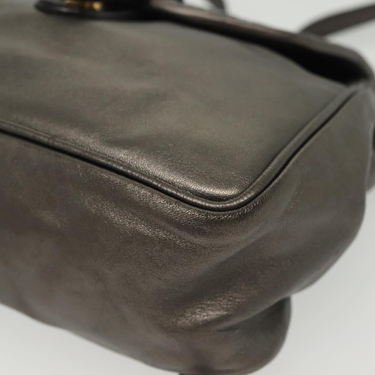 Bottega Veneta Intrecciato Backpack Patent Leather Metallic Leather Backpack Bag (Pre-Owned)