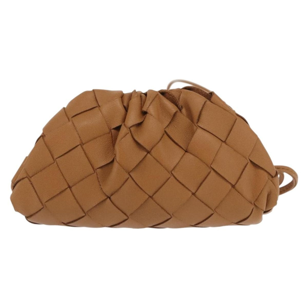 Bottega Veneta The Pouch Coin Purse Intrecciato Nappa Brown Leather Clutche & Pouche Bag (Pre-Owned)
