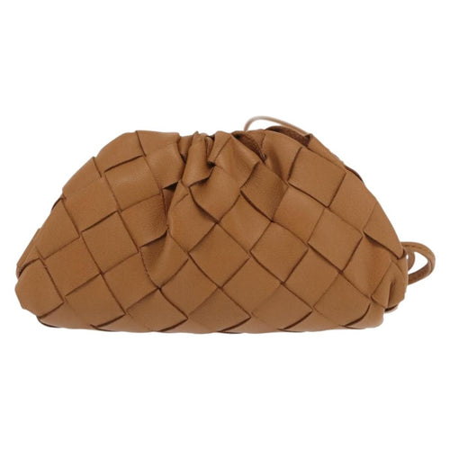 Bottega Veneta The Pouch Coin Purse Intrecciato Nappa Brown Leather Clutche & Pouche Bag (Pre-Owned)