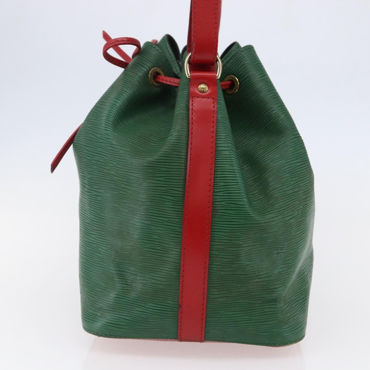 Louis Vuitton Petit Noe Handbag Two Tone Epi Leather Green Leather Bag (Pre-Owned)