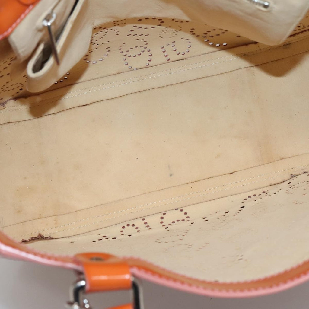 Chanel Cc No.5 Shopping Tote Perforated Patent Orange Patent_Leather Tote Bag Bag (Pre-Owned)