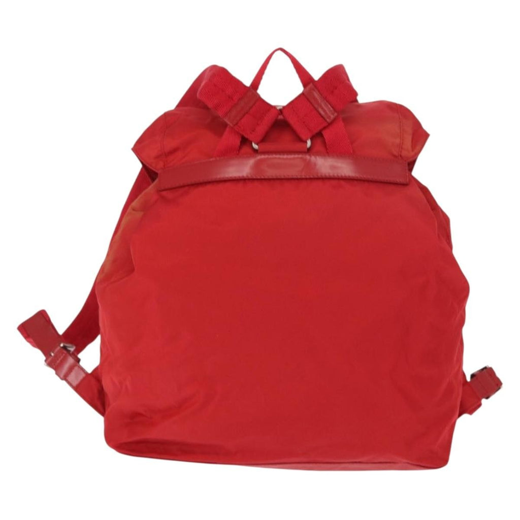 Prada Double Front Pocket Backpack Tessuto Red Nylon Backpack Bag (Pre-Owned)