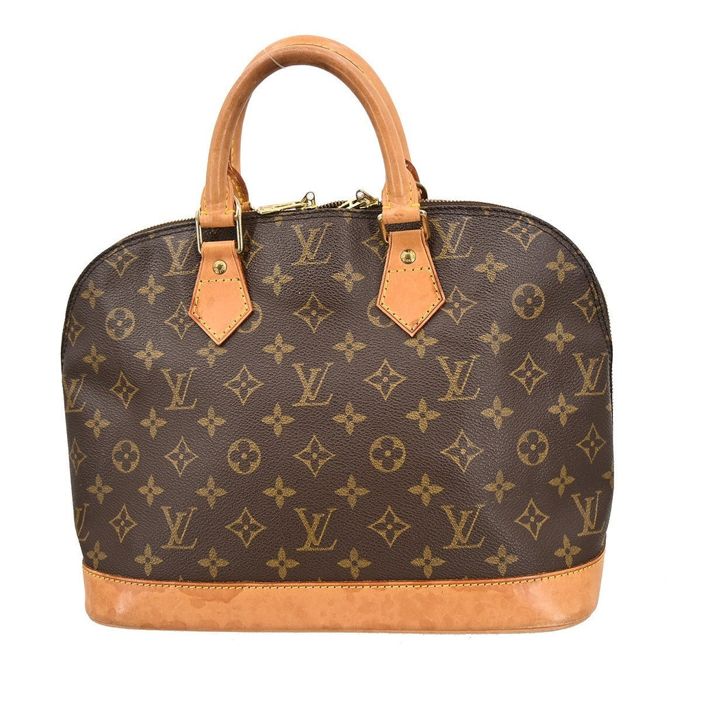Louis Vuitton Alma Handbag Monogram Canvas Brown Canvas Handbag (Pre-Owned)