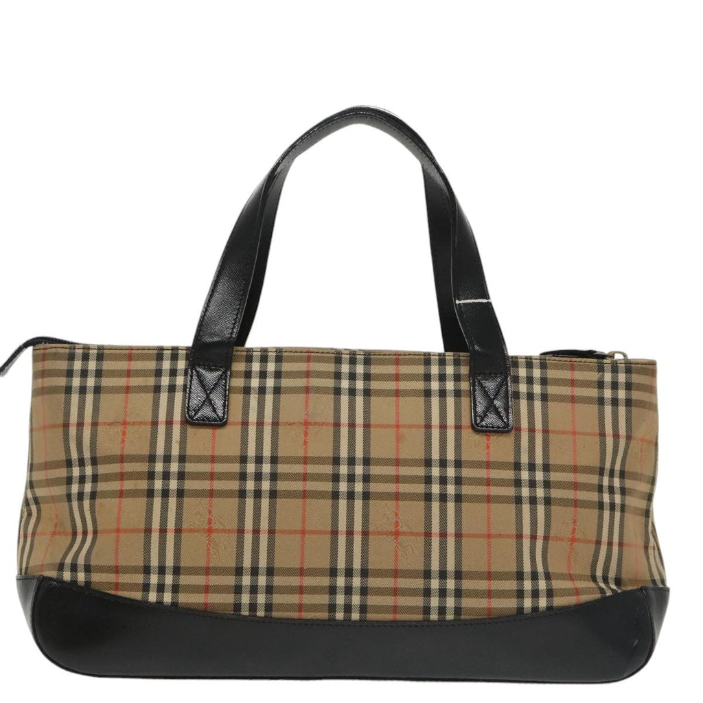 Burberry Nova Check Handbag Nova Check Canvas Beige Canvas Handbag (Pre-Owned)