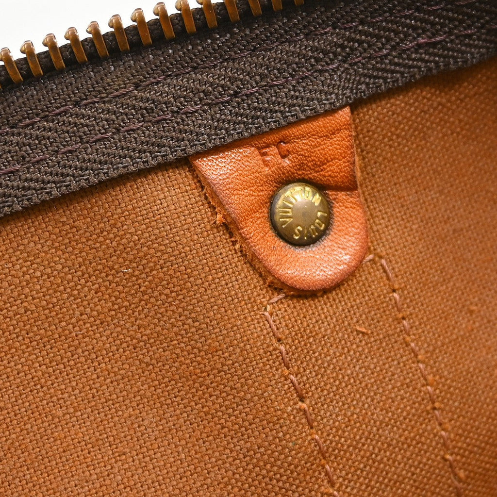 Louis Vuitton Keepall Bag Monogram Canvas Brown Canvas Travel Bag Bag (Pre-Owned)