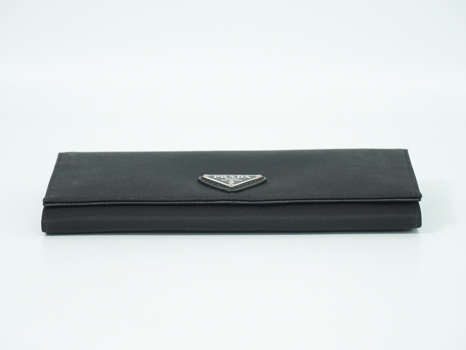 Prada Continental Wallet Tessuto Black Nylon Wallets Accessory (Pre-Owned)