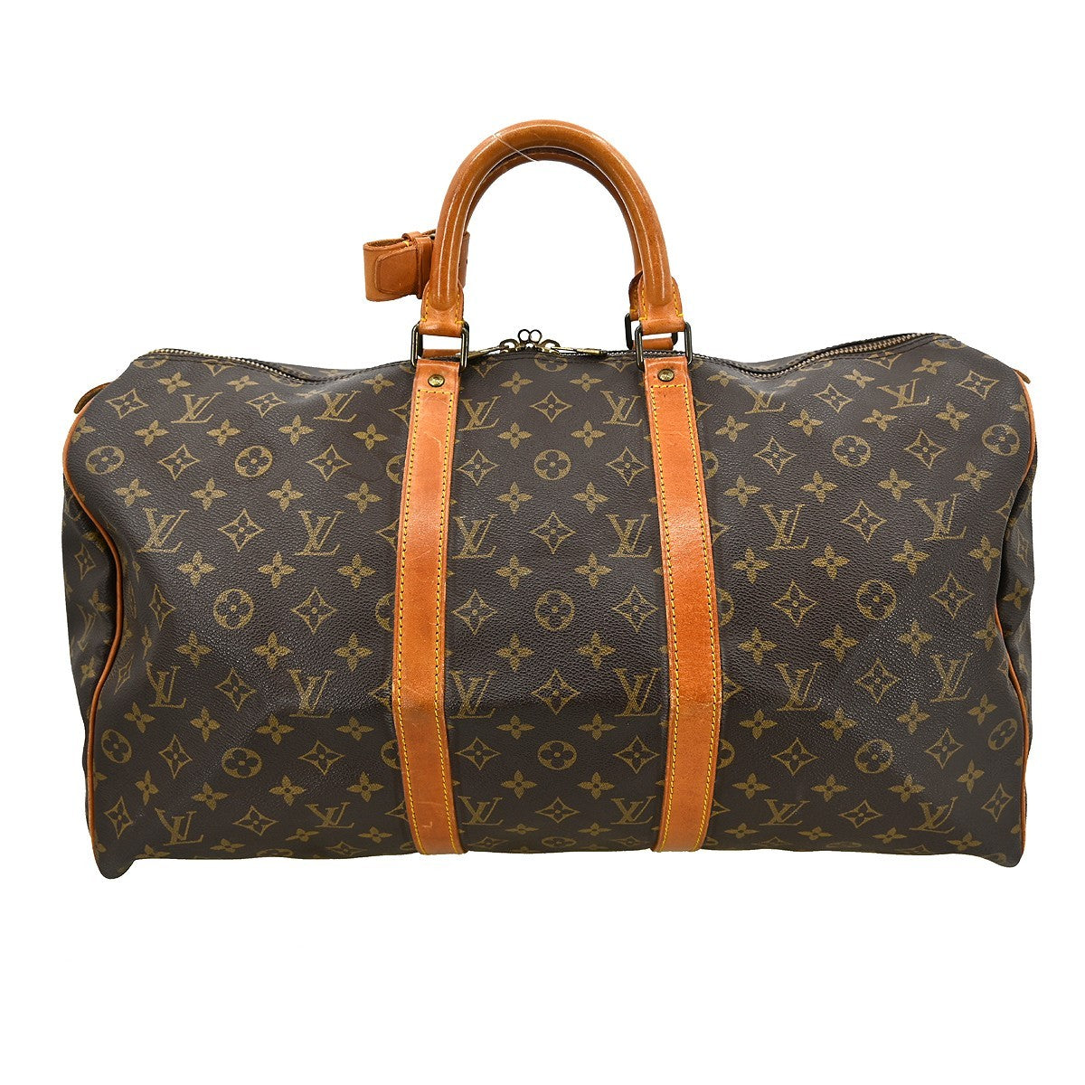 Louis Vuitton Keepall Bag Monogram Canvas Brown Canvas Travel Bag Bag (Pre-Owned)