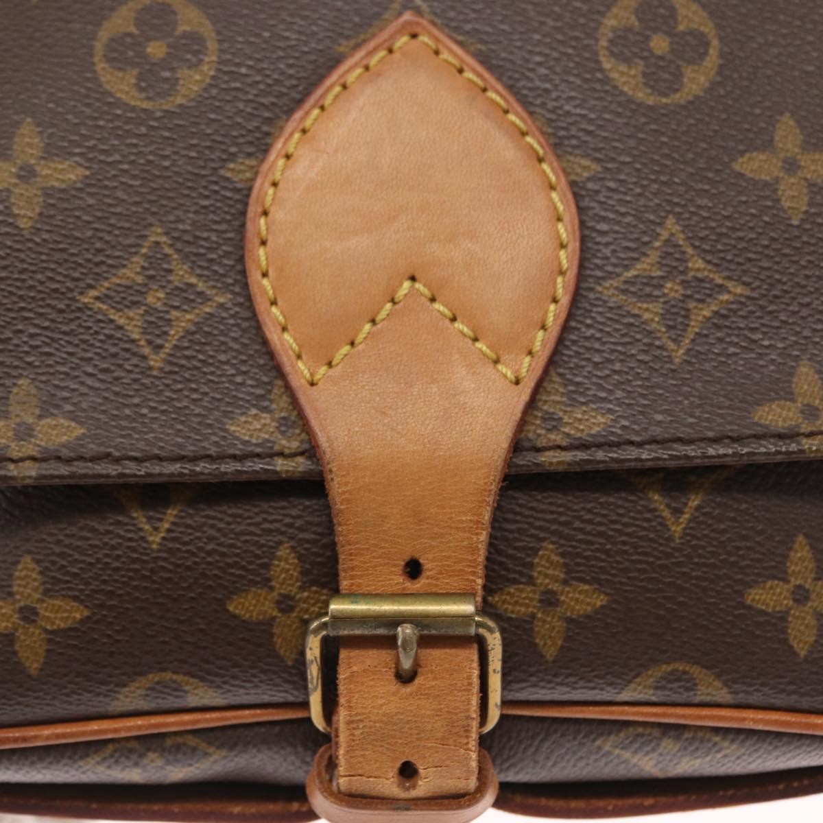 Louis Vuitton Cartouchiere Handbag Monogram Canvas Brown Canvas Shoulder Bag Bag (Pre-Owned)