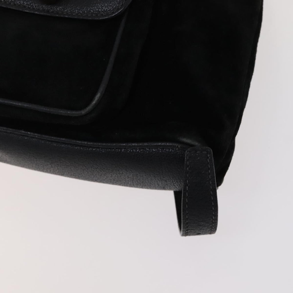 Gucci Gucci Bamboo Backpack Daim Black Suede Backpack Bag (Pre-Owned)