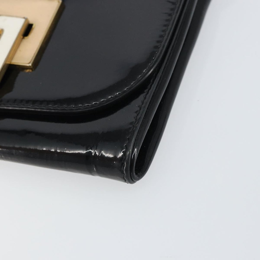 Fendi Vintage Shoulder Bag Enamel Black Patent_Leather Shoulder Bag Bag (Pre-Owned)