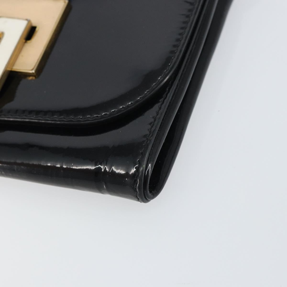 Fendi Vintage Shoulder Bag Enamel Black Patent_Leather Shoulder Bag Bag (Pre-Owned)