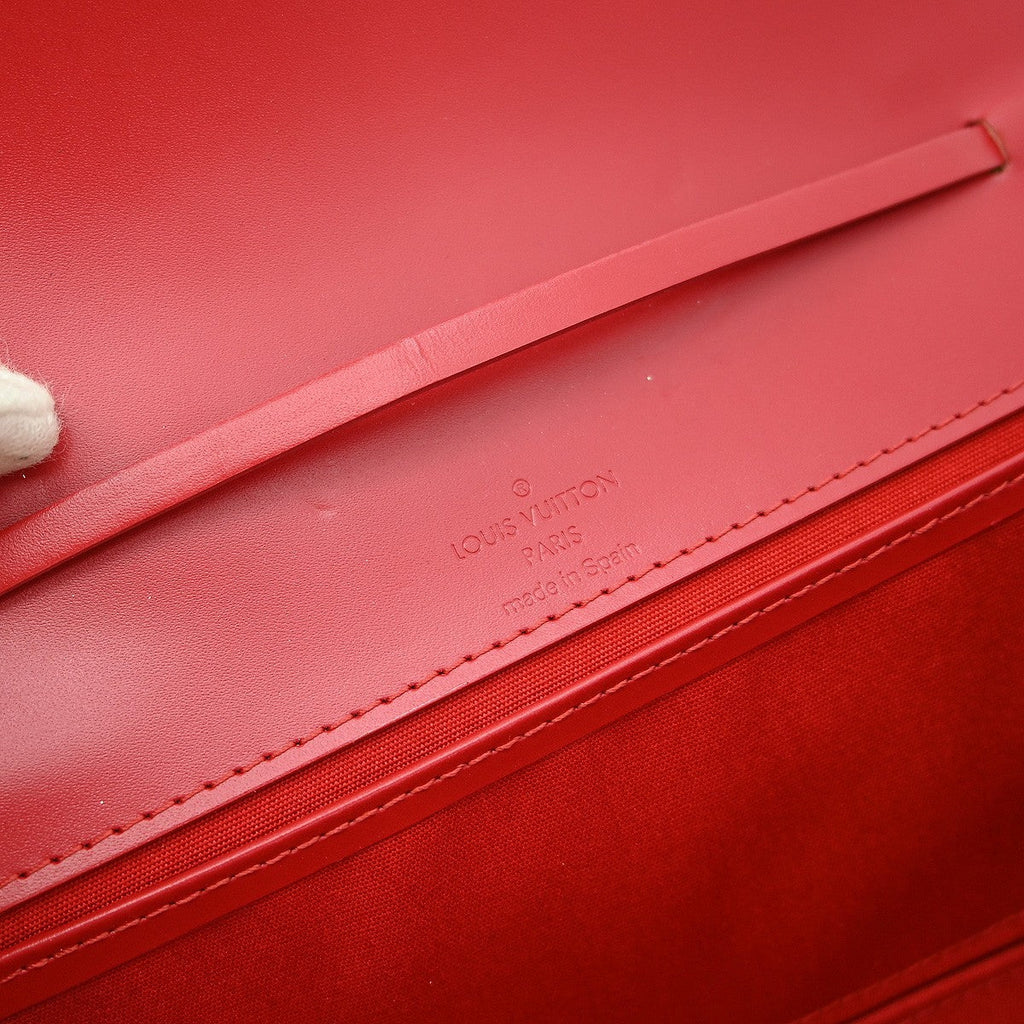 Louis Vuitton Honfleur Handbag Epi Leather Red Leather Shoulder Bag Bag (Pre-Owned)
