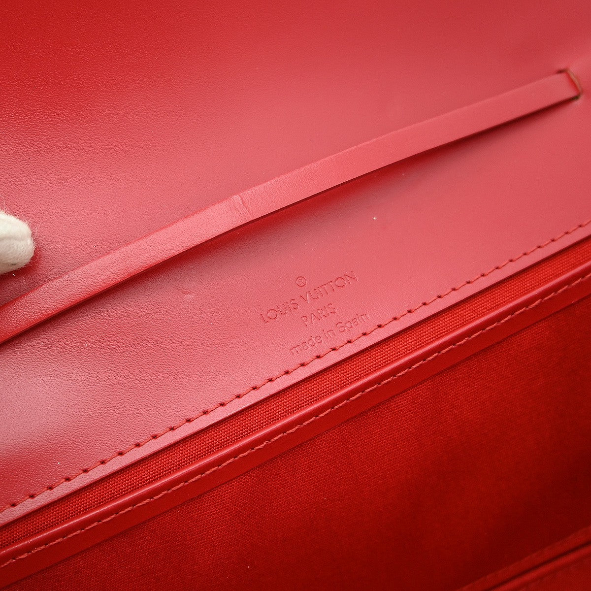 Louis Vuitton Honfleur Handbag Epi Leather Red Leather Shoulder Bag Bag (Pre-Owned)
