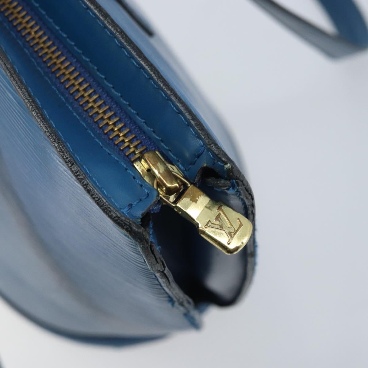 Louis Vuitton Saint Jacques Handbag Epi Leather Blue Leather Shoulder Bag Bag (Pre-Owned)