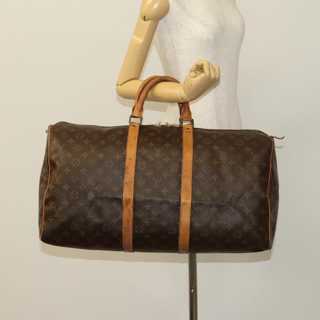 Louis Vuitton Keepall Bag Monogram Canvas Brown Canvas Travel Bag Bag (Pre-Owned)