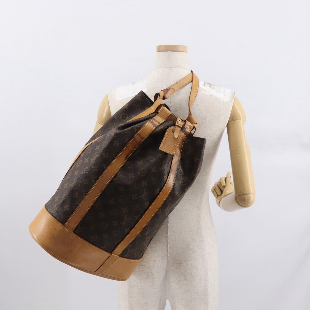 Louis Vuitton Randonnee Backpack Monogram Canvas Brown Canvas Shoulder Bag Bag (Pre-Owned)