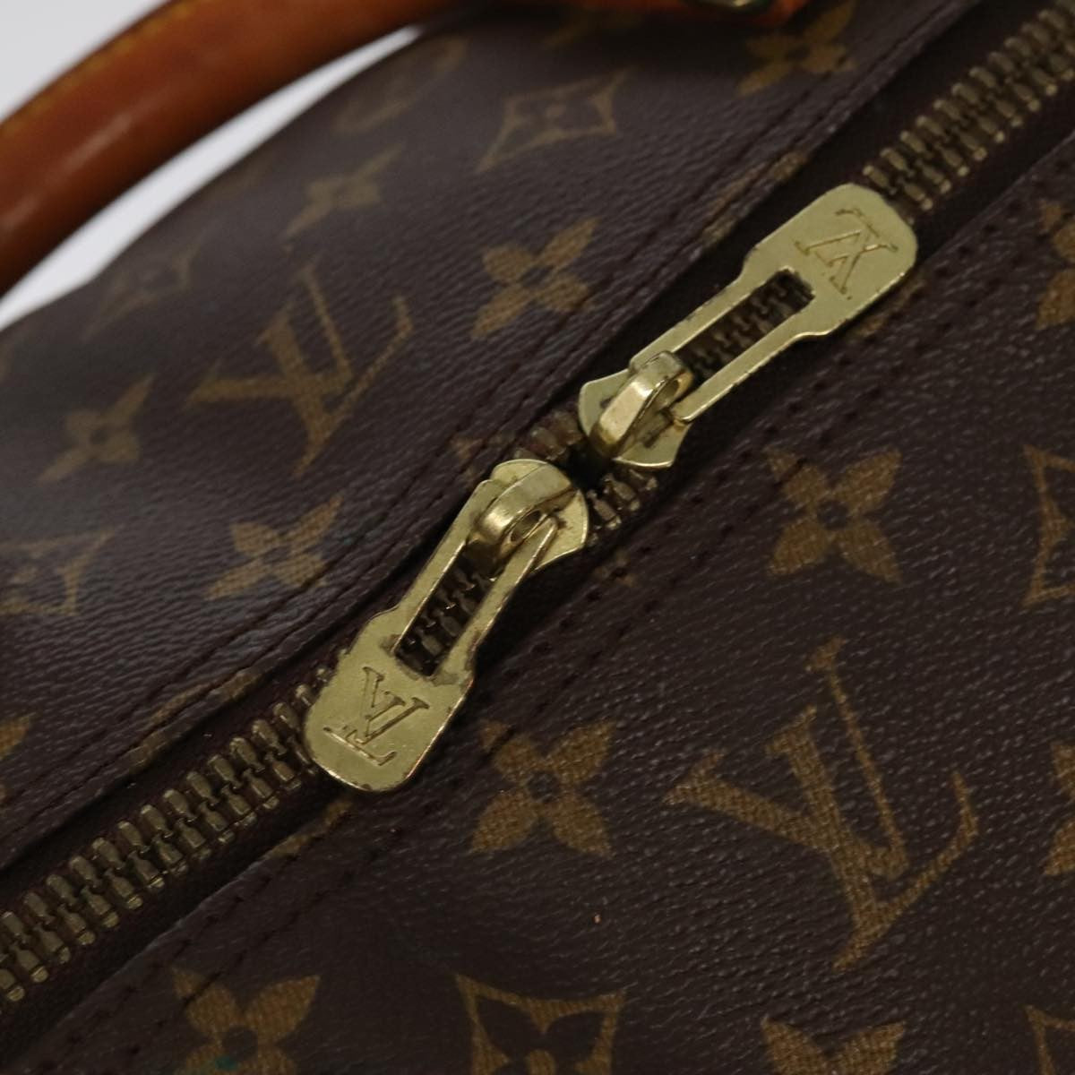 Louis Vuitton Keepall Bag Monogram Canvas Brown Canvas Travel Bag Bag (Pre-Owned)