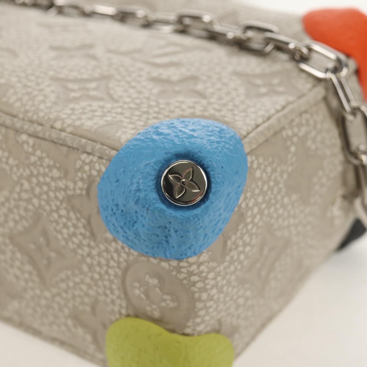 Louis Vuitton Soft Trunk Bag Monogram Taurillon Leather Gray Canvas Shoulder Bag Bag (Pre-Owned)
