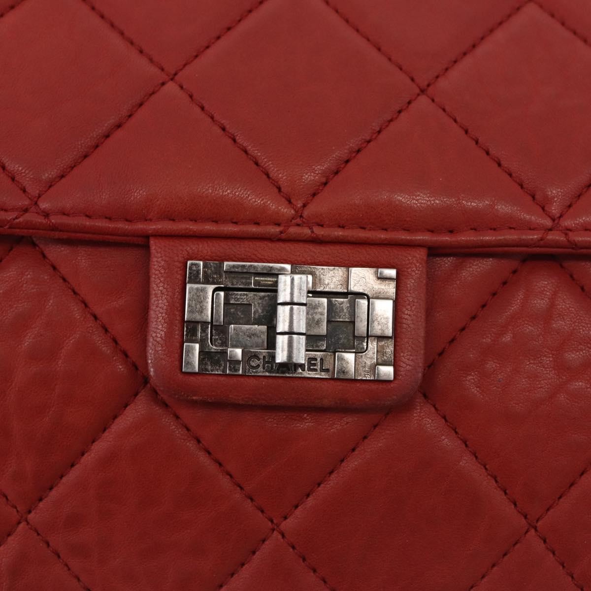 Chanel 2.55 Shoulder Bag Leather Red Leather Handbag (Pre-Owned)