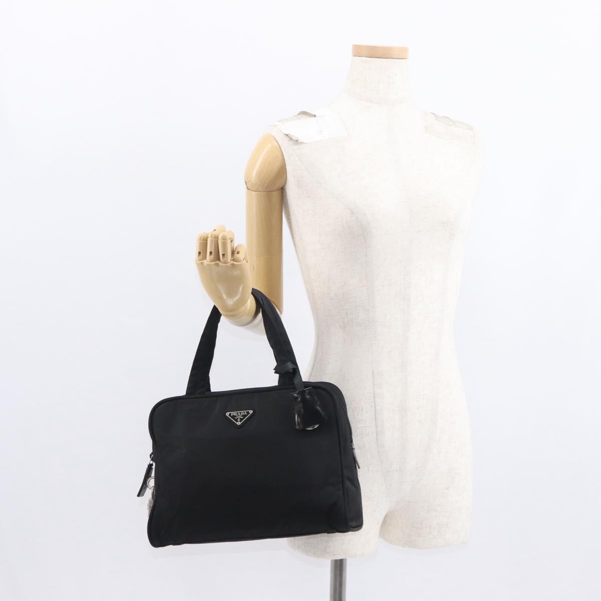 Prada Bowling Shoulder Bag Tessuto Black Nylon Shoulder Bag Bag (Pre-Owned)