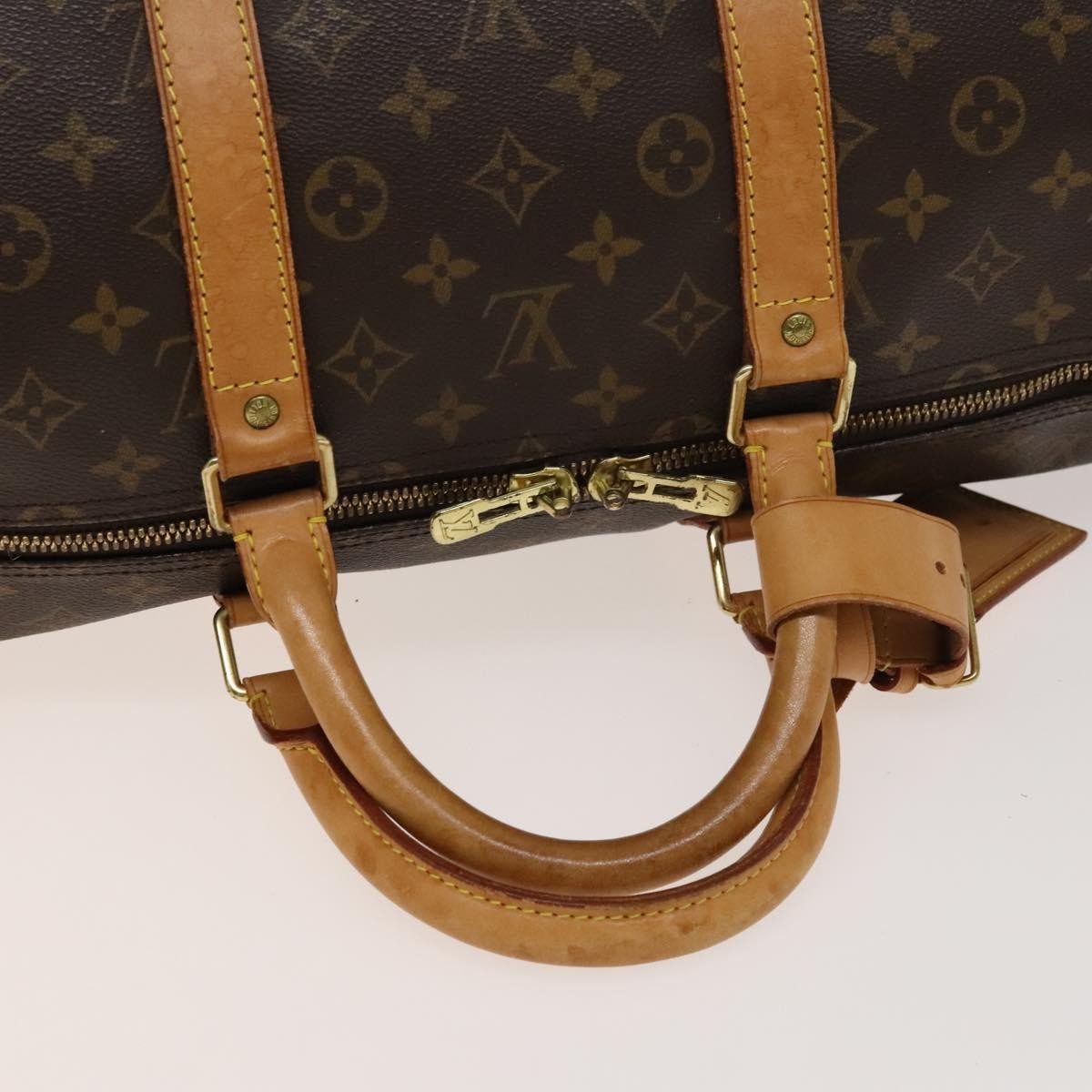 Louis Vuitton Keepall Bag Monogram Canvas Brown Canvas Travel Bag Bag (Pre-Owned)