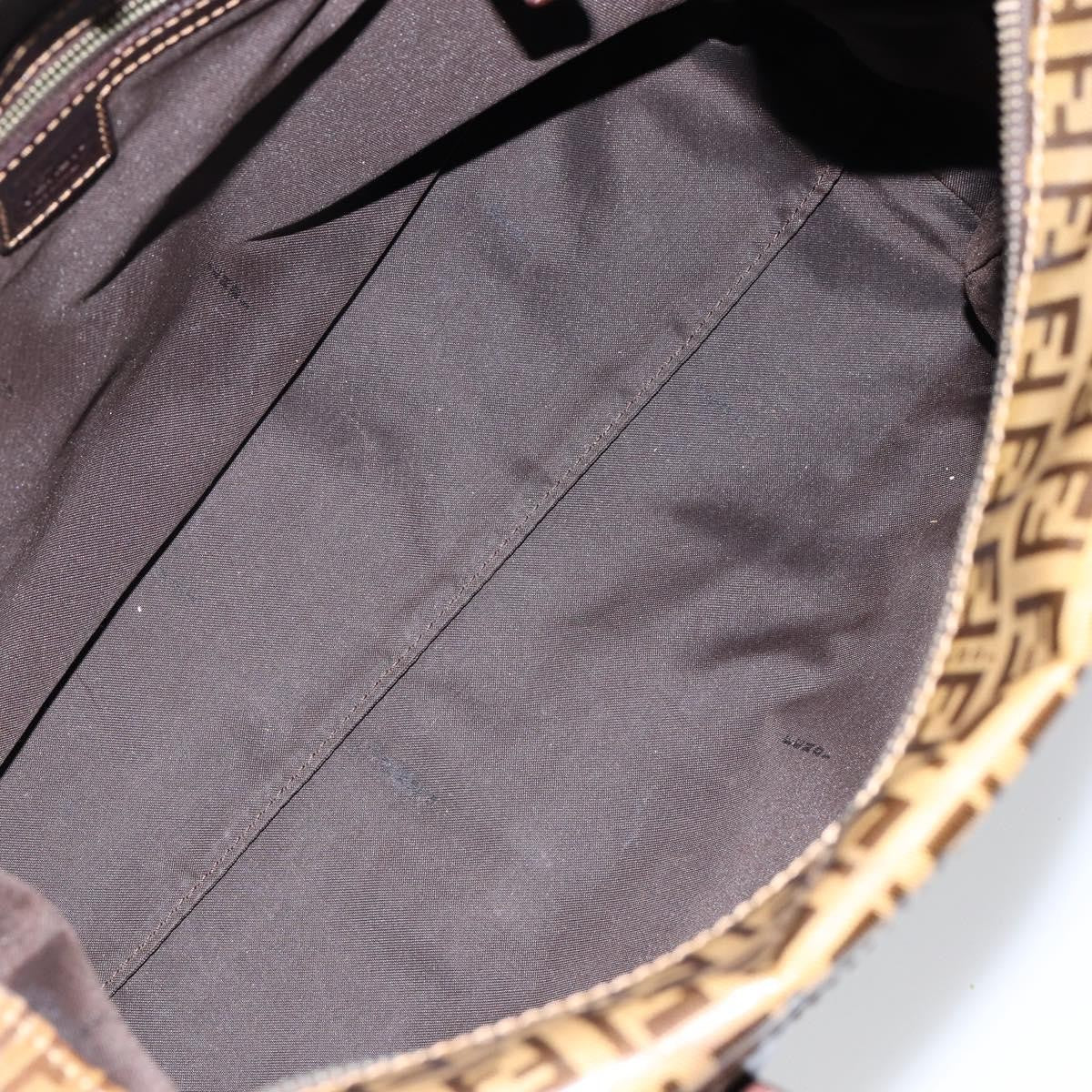 Fendi Zip Tote Canvas Beige Canvas Tote Bag Bag (Pre-Owned)