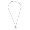 Chanel Vintage Cc Pendant Long Necklace Metal Silver Silver_Plated Necklace Jewelry (Pre-Owned)