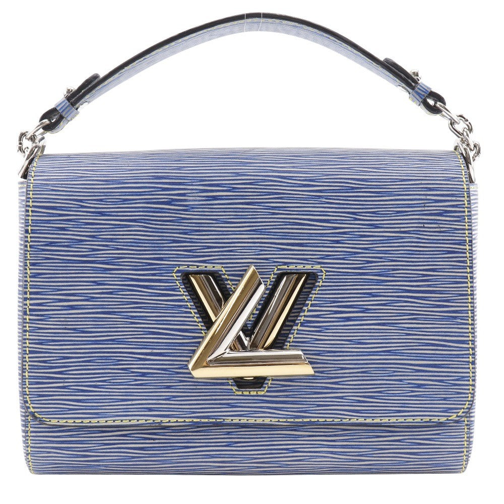 Louis Vuitton Twist Handbag Epi Leather Blue Leather Shoulder Bag Bag (Pre-Owned)
