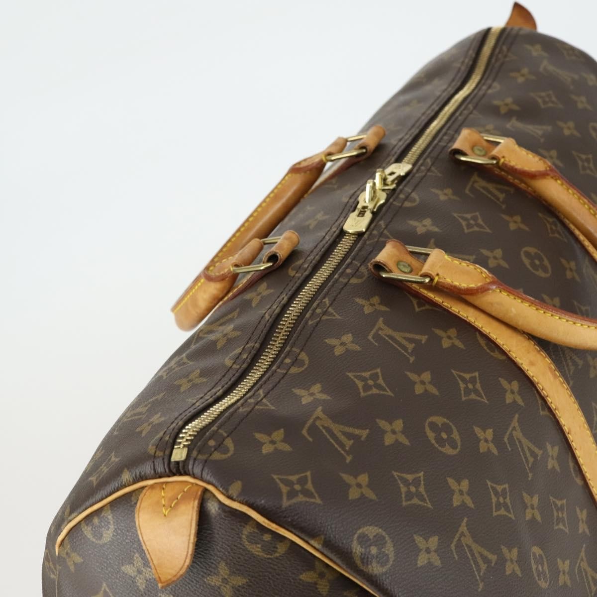 Louis Vuitton Keepall Bag Monogram Canvas Brown Canvas Travel Bag Bag (Pre-Owned)