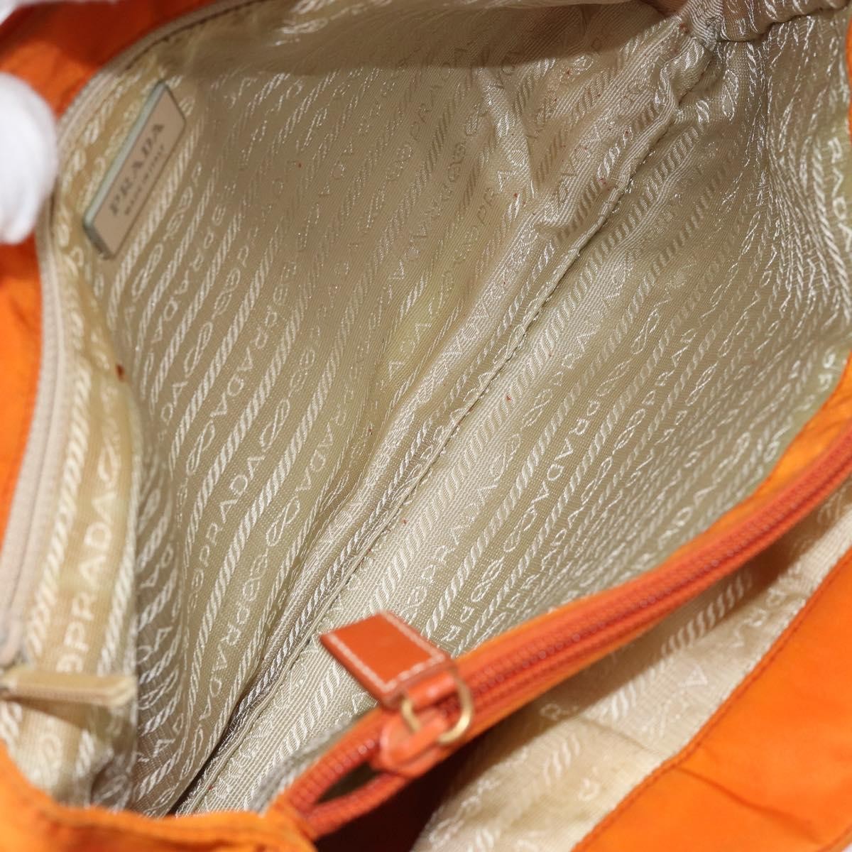 Prada Vintage Tote Tessuto Orange Nylon Tote Bag Bag (Pre-Owned)