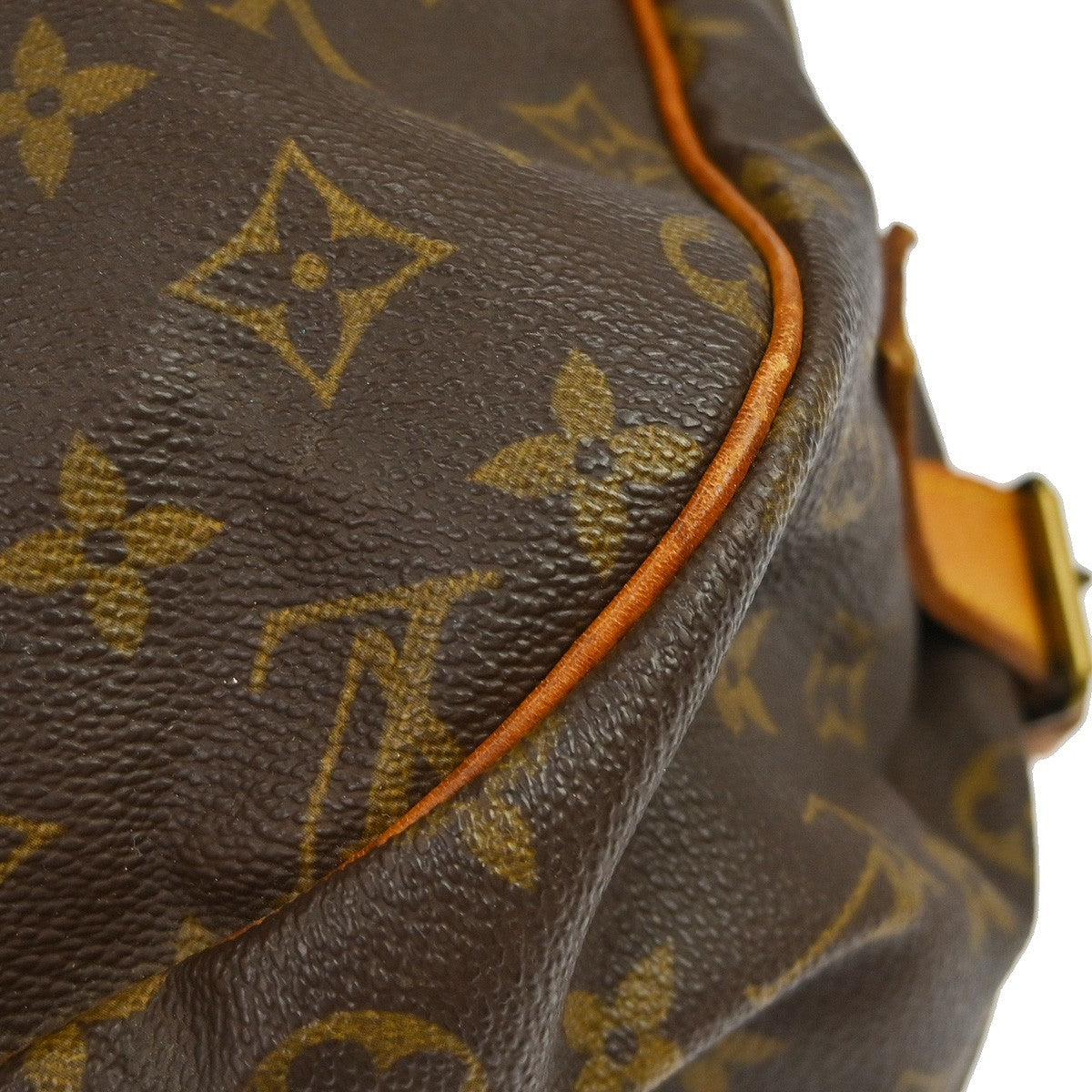 Louis Vuitton Saumur Handbag Monogram Canvas Brown Canvas Shoulder Bag Bag (Pre-Owned)