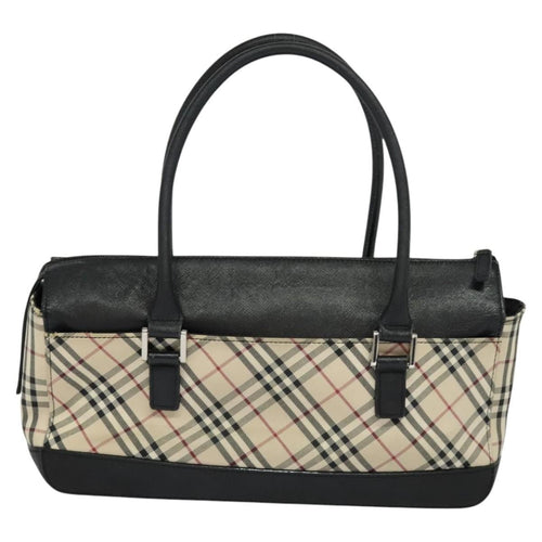 Burberry Nova Check Handbag Nova Check Canvas And Leather Beige Canvas Handbag (Pre-Owned)