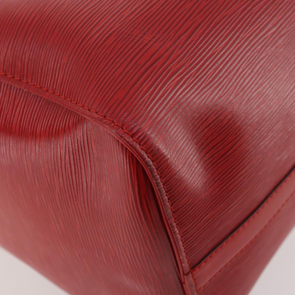 Louis Vuitton Keepall Bag Epi Leather Red Leather Travel Bag Bag (Pre-Owned)