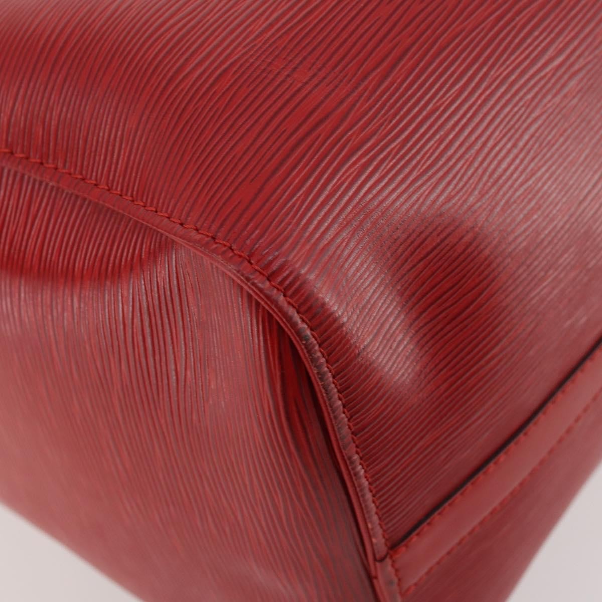 Louis Vuitton Keepall Bag Epi Leather Red Leather Travel Bag Bag (Pre-Owned)
