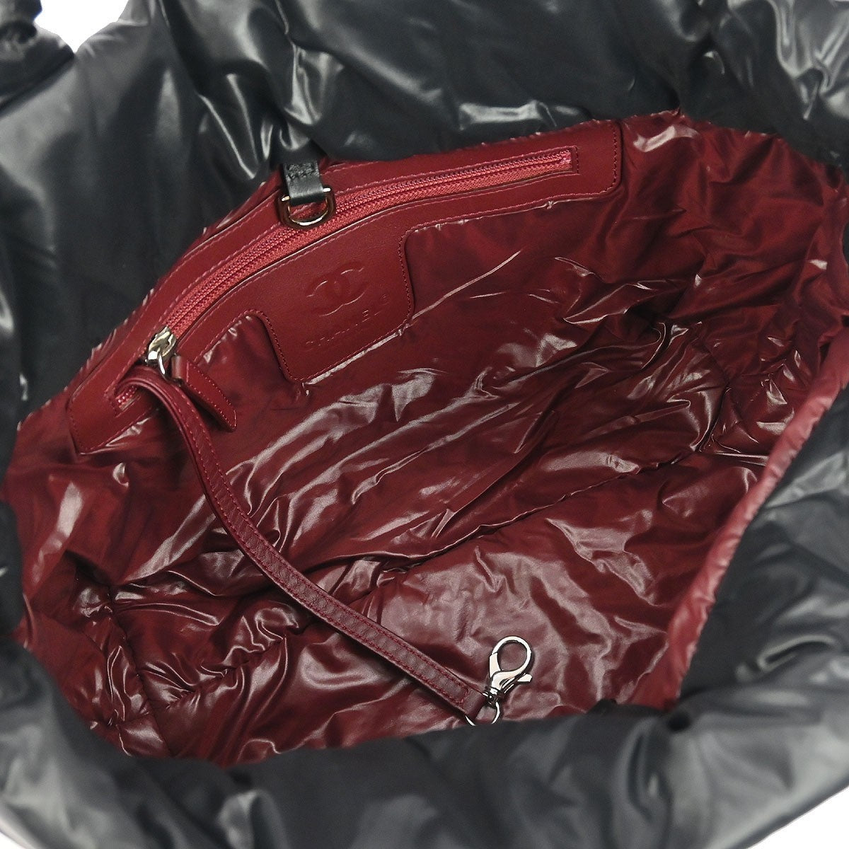 Chanel Coco Cocoon Reversible Tote Quilted Nylon Black Nylon Tote Bag Bag (Pre-Owned)