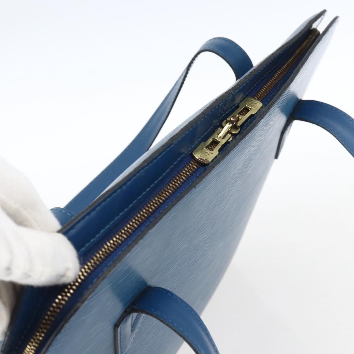 Louis Vuitton Lussac Handbag Epi Leather Blue Leather Shoulder Bag Bag (Pre-Owned)