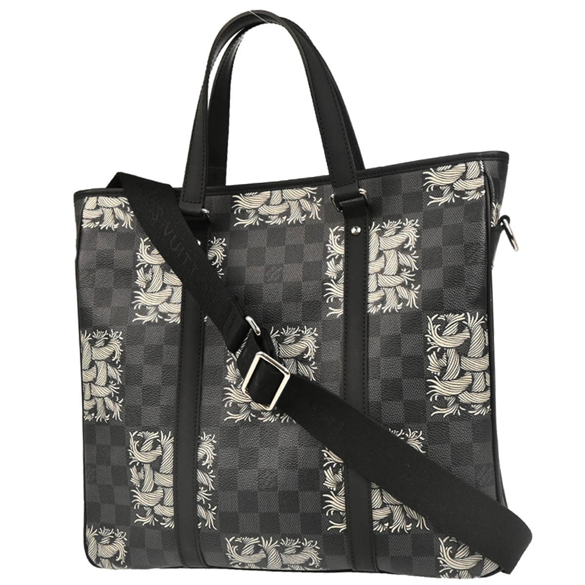 Louis Vuitton Tadao Handbag Limited Edition Nemeth Damier Graphite Gray Canvas Tote Bag Bag (Pre-Owned)