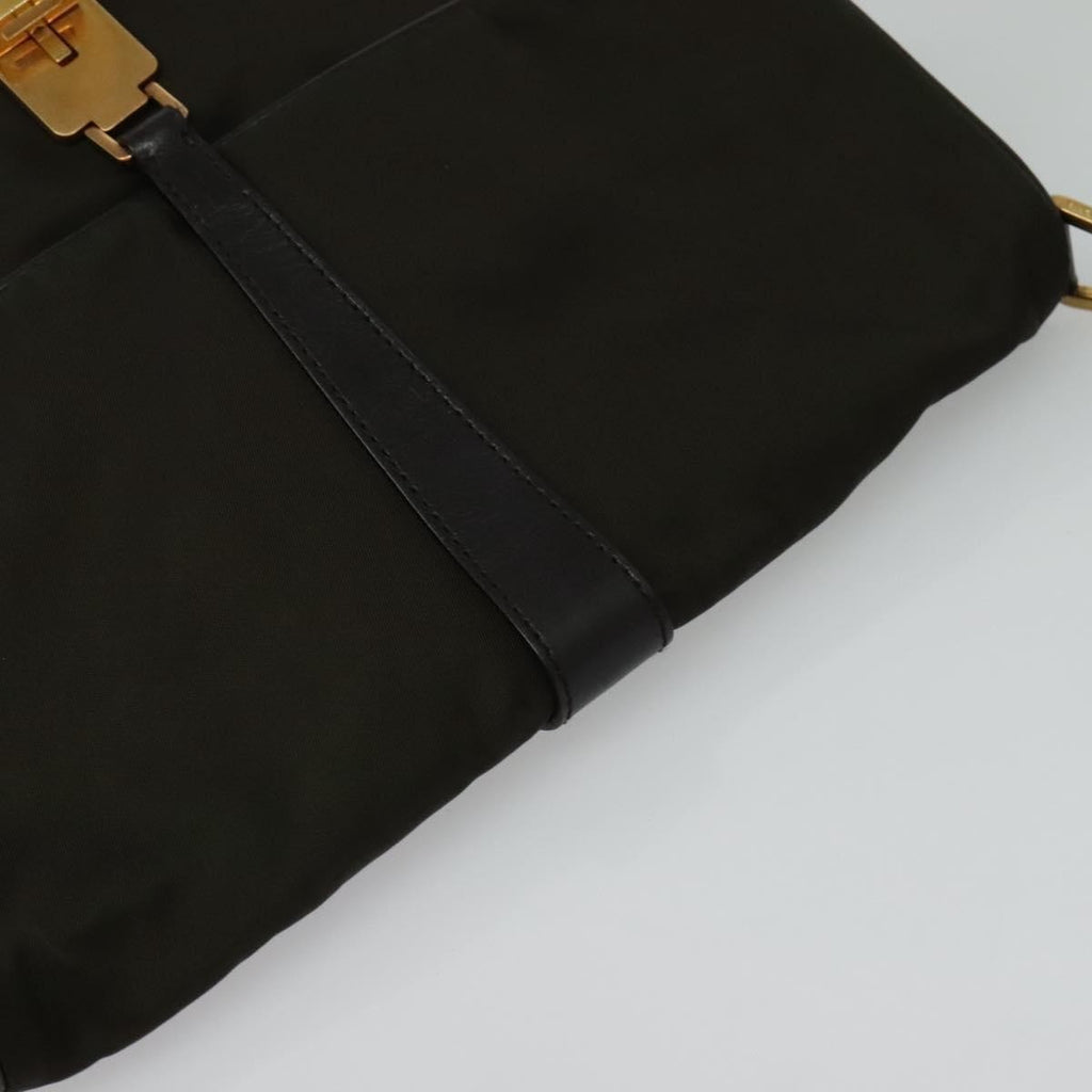 Prada Vintage Flap Messenger Bag Tessuto Khaki Nylon Shoulder Bag Bag (Pre-Owned)