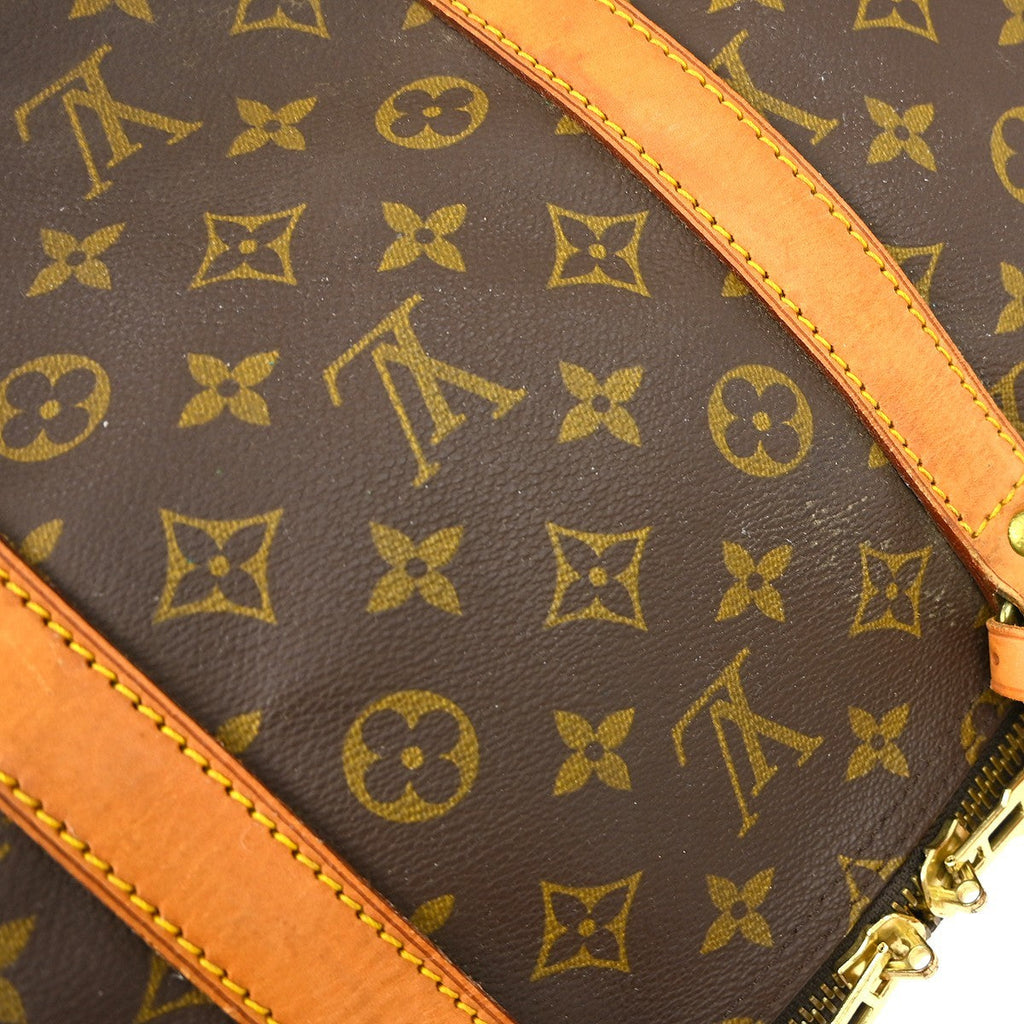 Louis Vuitton Keepall Bag Monogram Canvas Brown Canvas Travel Bag Bag (Pre-Owned)