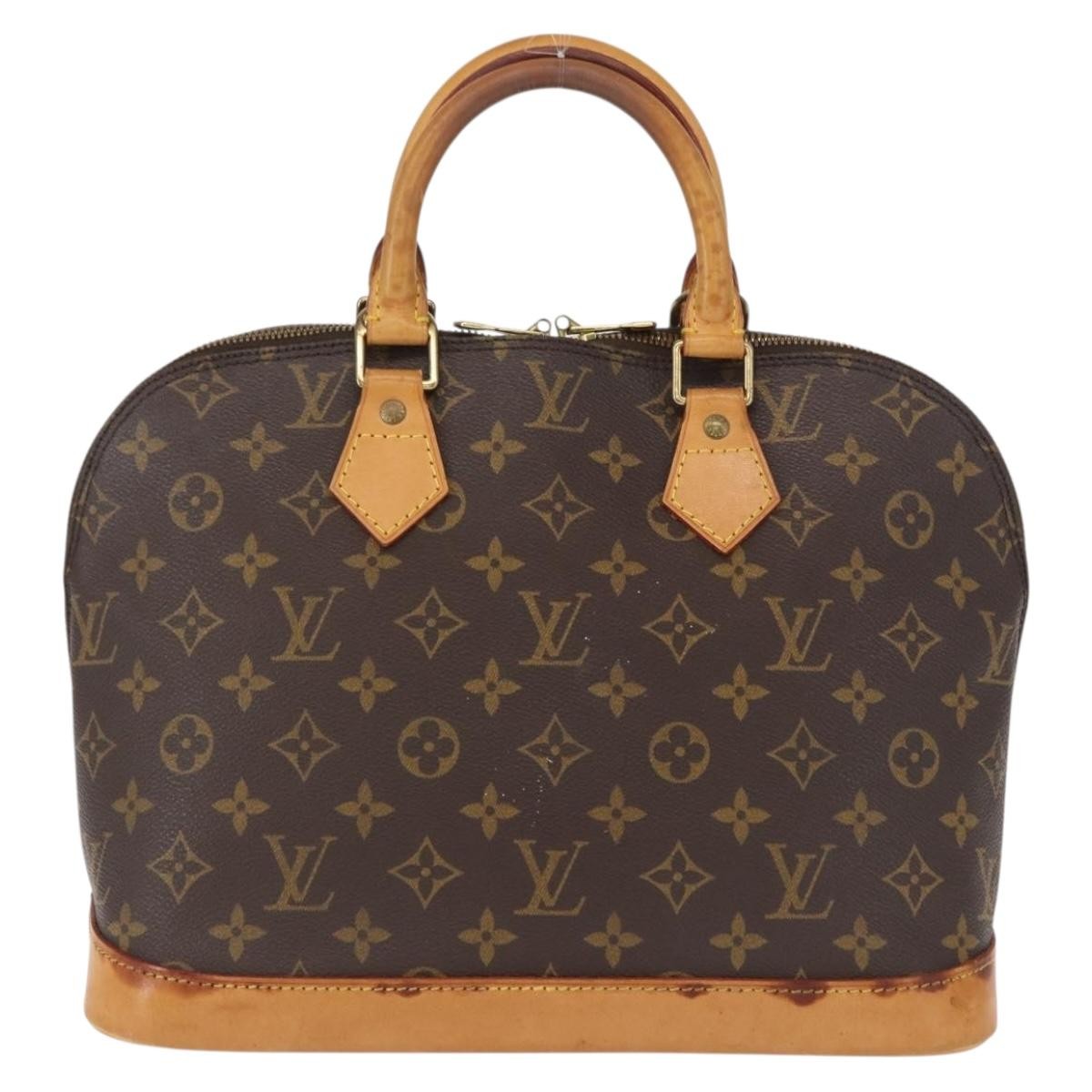 Louis Vuitton Alma Handbag Monogram Canvas Brown Canvas Handbag (Pre-Owned)