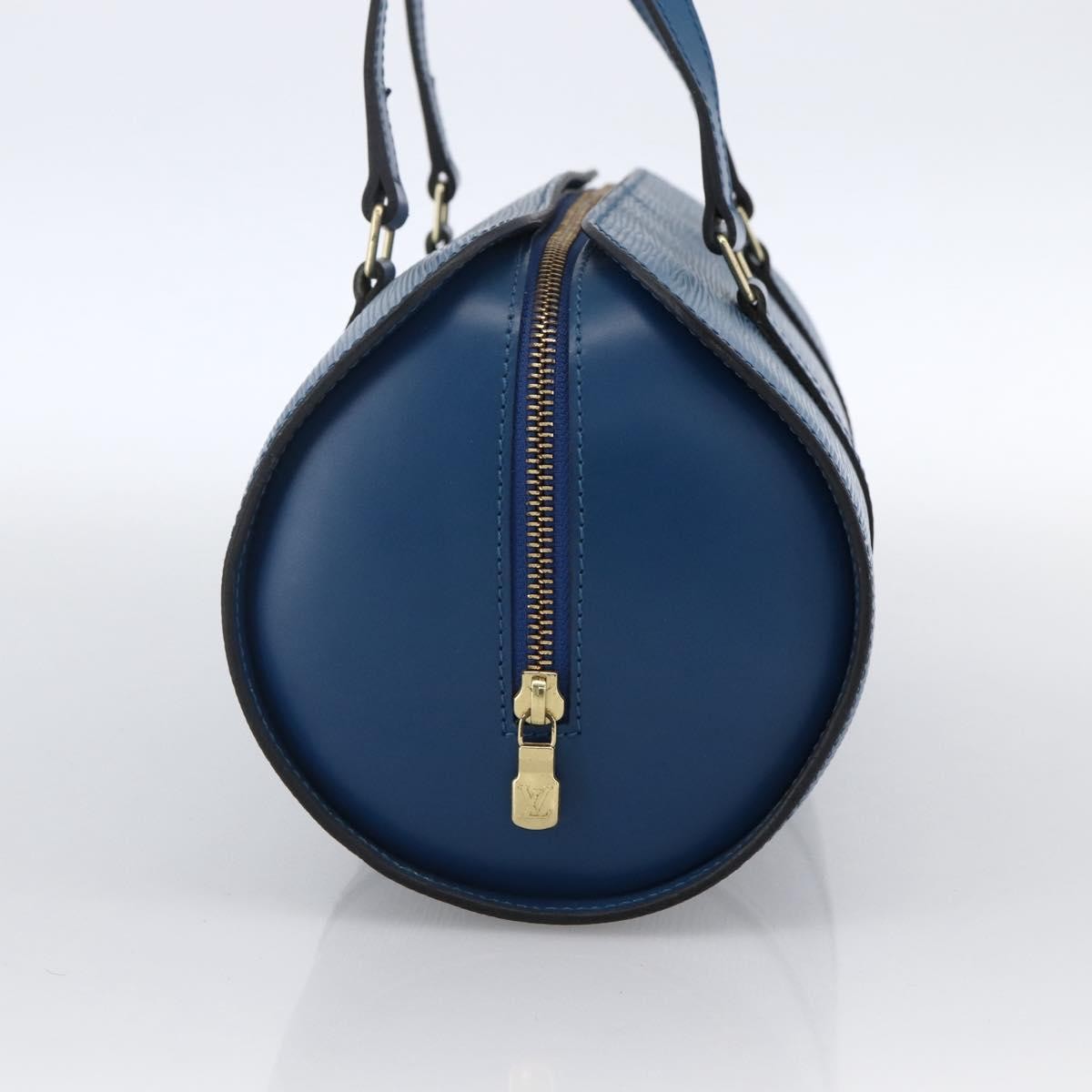Louis Vuitton Soufflot Handbag Epi Leather Blue Leather Handbag (Pre-Owned)