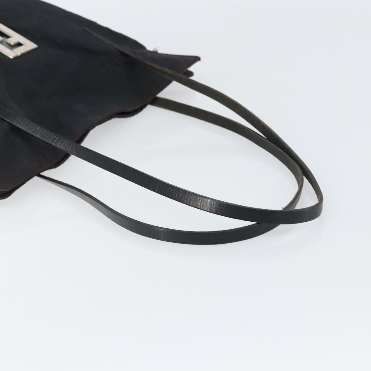 Fendi Zucca Tote Bag Canvas Black Canvas Tote Bag Bag (Pre-Owned)
