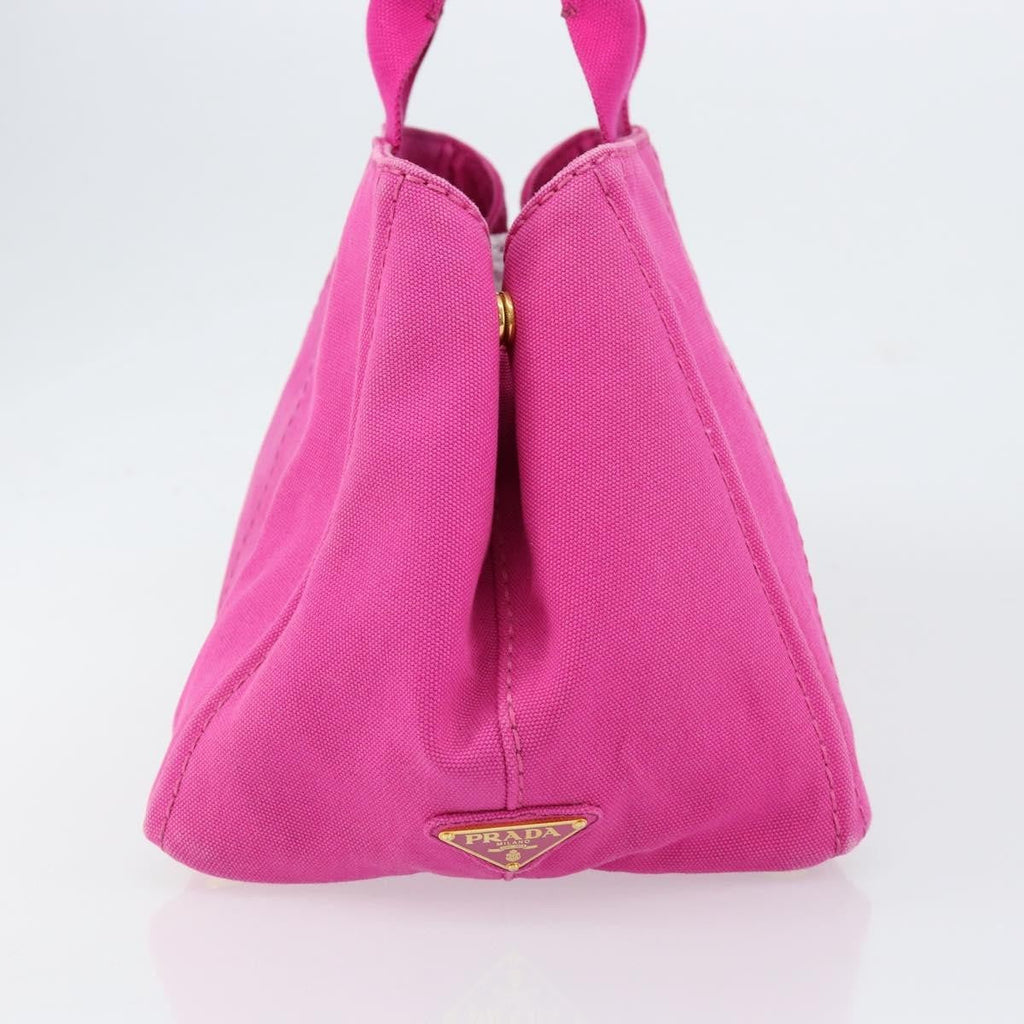 Prada Canapa Tote Canvas Pink Canvas Tote Bag Bag (Pre-Owned)